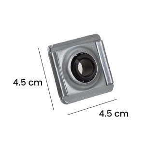 Cuscinetto tapparelle quadro rullino pvc zincato 45x45 mm