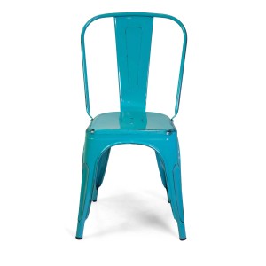 Sedia in ferro New bristol azzurro antico