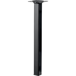 Gamba per tavolo Hettich nera, 25x25x300 mm, per costruzione mobili.