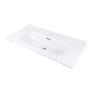 Lavabo da incasso granito Bauta Idrostile foro rubinetto 60 cm bianco