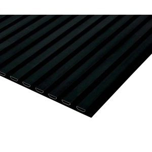 Pannello fonoassorbente decorativo alu anodiz nero 240x56,55x1,7 cm