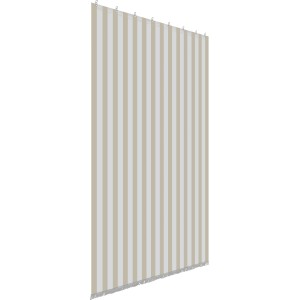 Tenda a rullo t.b.t. a strisce beige e bianche per finestre.