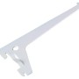 Mensola a gancio singolo bianca, 15 cm, per scaffali e costruzione di mobili.