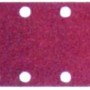 Carta vetrata t.b.t. per levigatrice rotorbitale, rossa con fori.
