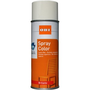 Bomboletta spray colorata OBI Spray Color, ideale per verniciare e riparare interni ed esterni.