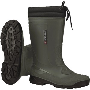 Stivali da giardinaggio t.b.t. verdi con bordo nero e suola profilata.