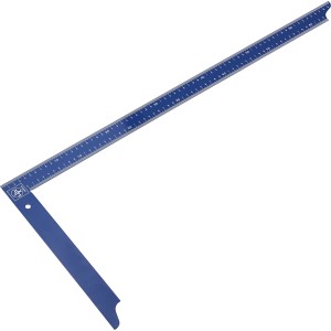 Squadra da carpentiere LUX Classic blu, 700 mm, in acciaio, per misurazioni di angoli e lunghezze.