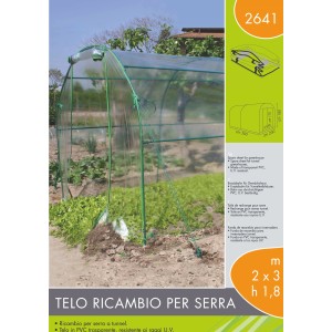 t.b.t. Telo di ricambio per serra a tunnel.