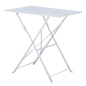 Tavolo da giardino pieghevole rettang Bistrò in ferro avorio 50x70 cm