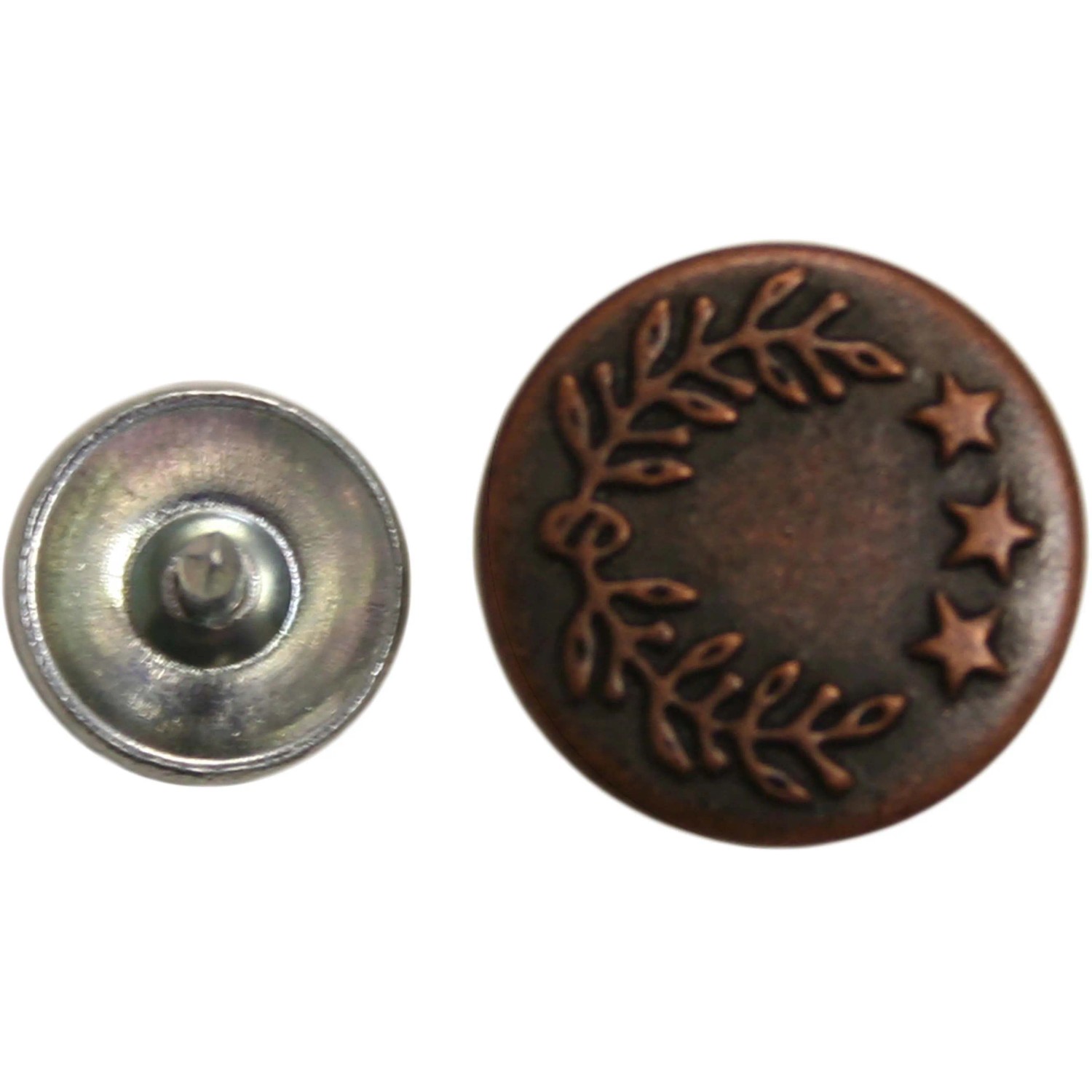 Trimming Shop KAM - Bottoni a pressione per jeans, 17 mm, in metallo, regolabili, di ricambio, durevoli, per jeans, giacche, indumenti di riparazione, bronzo, 100 pezzi