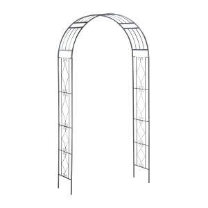 Arco per rose CMI, 240 cm, antracite, in acciaio, ideale per piante rampicanti.