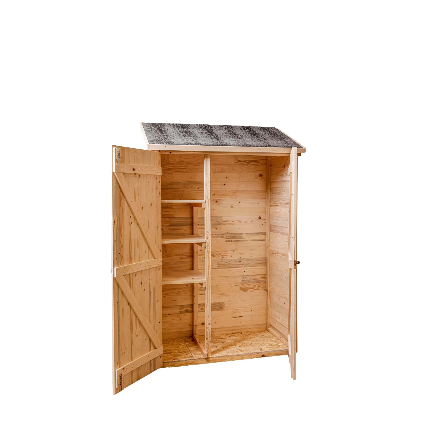 Casetta da giardino in legno sp 16 mm H206xL132xP65 cm_9