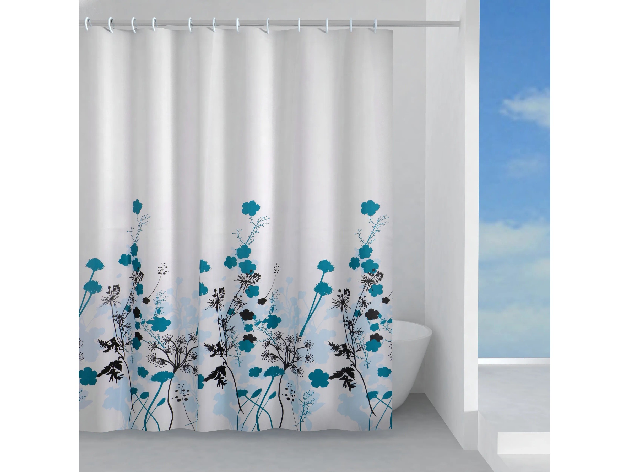 Bonhause Tenda Doccia Rosa Fiori Primavera Floreale Acquerello Farfalla Tende 374754