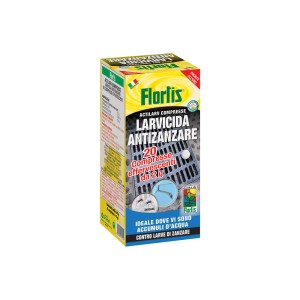 Florlis Larvicida Antizanzare, controllo larve di zanzara, 20 compresse. Per il controllo delle zanzare in giardino.