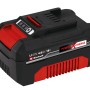 Batteria Einhell Power X-Change 18V 4Ah, rosso-nera, per utensili e attrezzature da giardino.