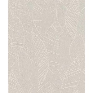 t.b.t. Carta da parati decorativa con motivo a foglie beige.