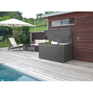 Biohort Freizeitbox 200 in grigio scuro metallizzato, box universale per giardino, terrazza e balcone.