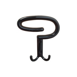 Appendiabiti in zama 9,6x13,4 cm nero verniciato