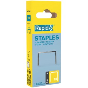Graffe a filo fine Rapid No. 13 zincate da 6mm
