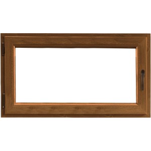 Finestra in PVC marrone