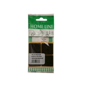 Confezione di feltrini t.b.t. marroni, 36x36 mm, per mobili.