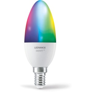 Lampadina LED a candela Smart+ LEDVance E14 con cambio colore.