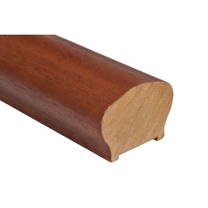 Corrimano in legno effetto mogano, dettaglio del profilo.