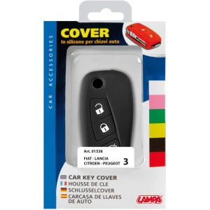 Coprichiave in silicone nero per Fiat, Lancia, Citroen e Peugeot. Accessori auto.