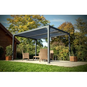 Pergola bioclimatica in alluminio 3630 antracite 360x300 cm
