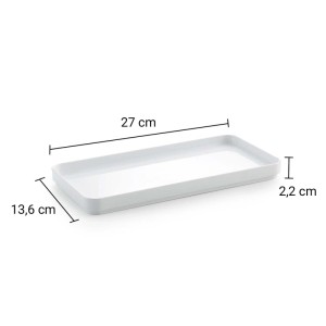 Vassoio Seventy in resine termoplastiche bianco