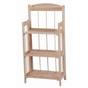 Scaffale in legno di abete 3 ripiani 44x23x92 cm