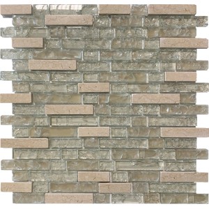 t.b.t. Piastrella mosaico con aspetto vetro e pietra naturale per pareti e pavimenti.