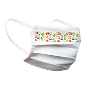 Mascherina Viso In Cotone Mimetica Per Bambini - Riutilizzabile, Lavabile, Con 2 Filtri, Traspirante, Beige