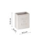 Portaspazzolino in ceramica con scritta "Salle de Bain", accessorio bagno.