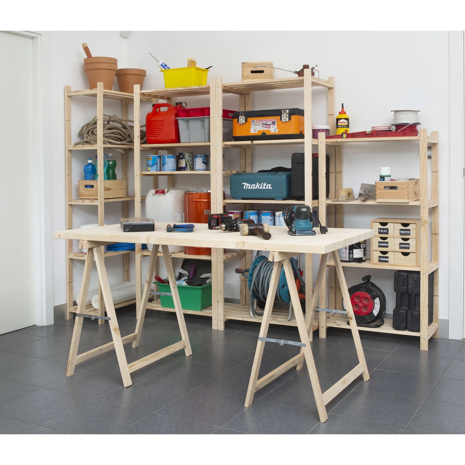 Cavalletto in legno di pino massiccio Standard P 400 Kg 74x73,5x37