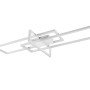 Plafoniera LED moderna e dimmerabile Salinas in bianco opaco con design geometrico.