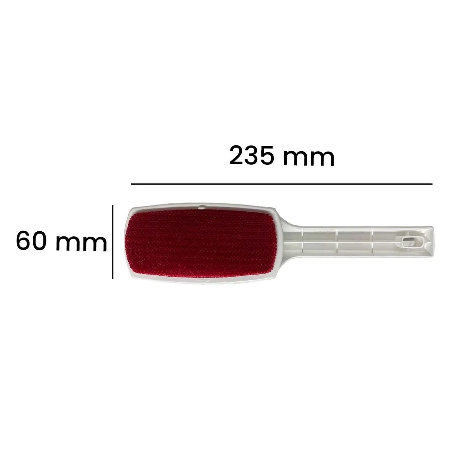 Spazzola levapelucchi velluto girevole 235x60x45 mm bianco rosso_2
