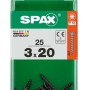Viti SPAX 3x20 mm, 25 pezzi, viti universali per fissaggi vari.