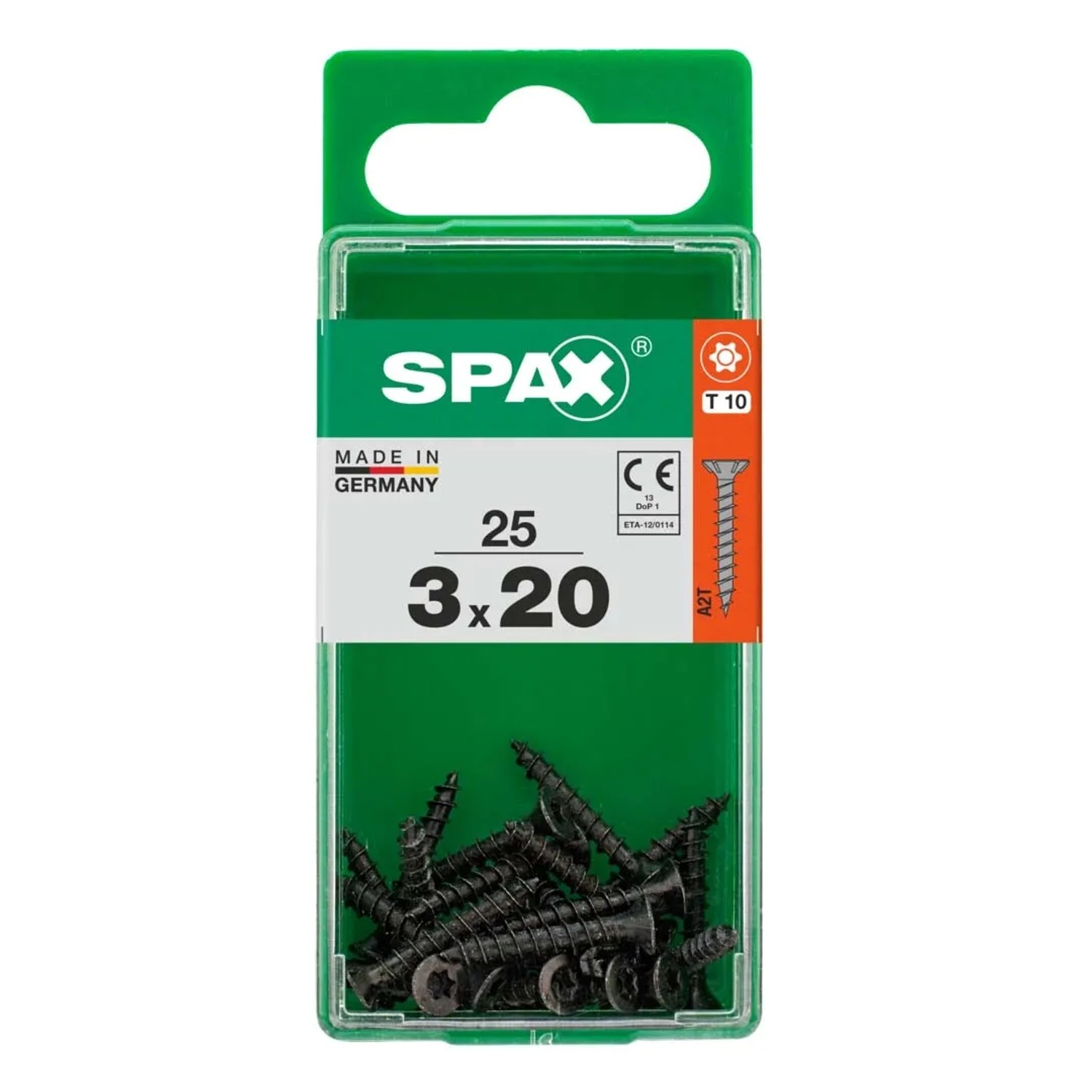 Viti SPAX 3x20 mm, 25 pezzi, viti universali per fissaggi vari.