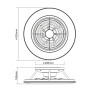 Planofiera LED 70W con ventilatore 30W Alisio Mini 16,5x52,5 cm bianco_9
