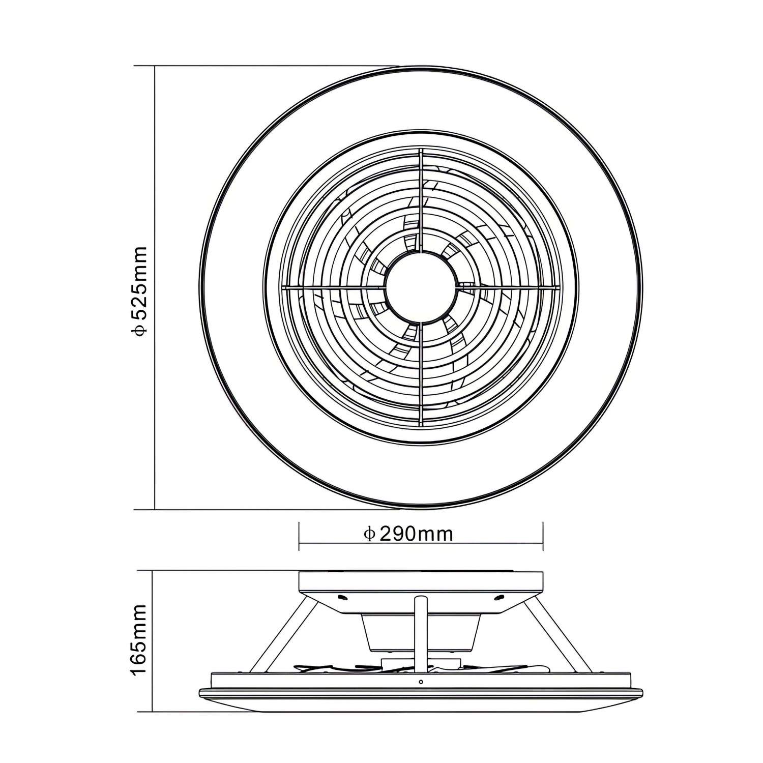 Planofiera LED 70W con ventilatore 30W Alisio Mini 16,5x52,5 cm bianco_9