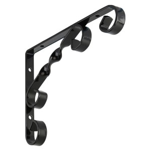 Mensola nera OBI Uranos, 130x180mm, per ripiani e mensole a muro.