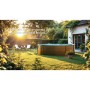 Piscina fuori terra tonda in acciaio decorazione legno Gre Ø 240 H 120 cm_6