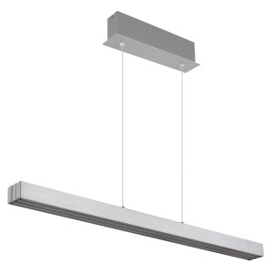 Moderna lampada a sospensione t.b.t. in argento per un'illuminazione elegante.