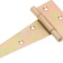 Cerniera per cancello zincata gialla, 100x65 mm, per coperchi di casse e porte esterne.