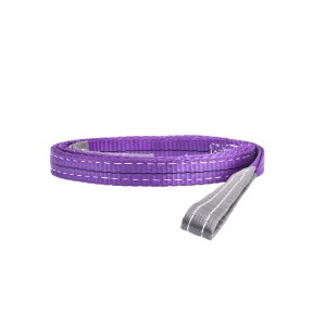 Fascia di sollevamento viola t.b.t. per carichi, arrotolata.