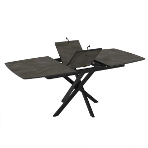Tavolo allungabile da pranzo Filis nero 145x90x476 cm