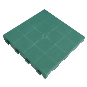 Piastrella da esterno verde t.b.t. per pavimentazioni.