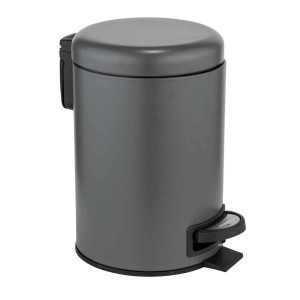 Cestino a pedale grigio per bagno, modello t.b.t.
