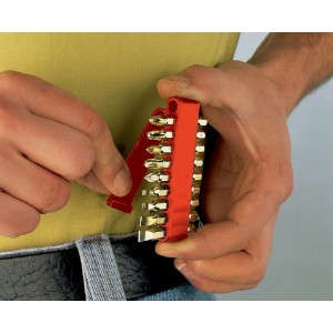 zzzBit-Gürtel, set da 10 pezzi, con inserti nel supporto sulla cintura.
